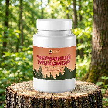 Червоний мухомор у капсулах, 0,5 г, 60 шт. CD-MUH-KAP-60 фото